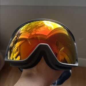 Sleek Black and Orange Ski Goggles